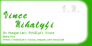 vince mihalyfi business card